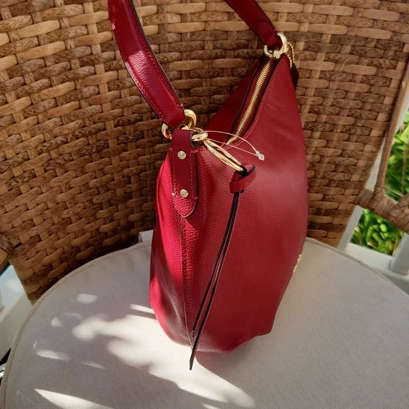 🔥🔥Rare NWOT Coach Skylar Small Satchel Crossbody Hobo Deep Scarlet/IM❤️❤️🌹 - Picture 8 of 8